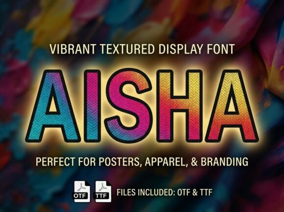 Aisha: A Font That Brings Texture and Cosmic Color to Your Designs