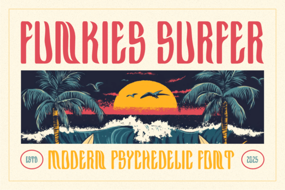 Catch the Wave: Retro Vibes with Funkies Surfer Font