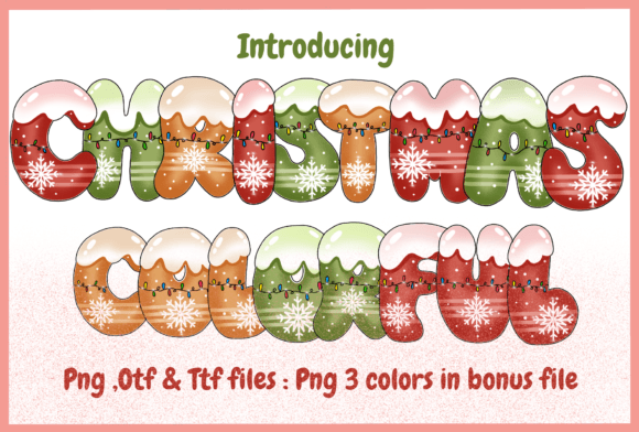 Christmas Colorful: A Typeface for Festive Design Projects