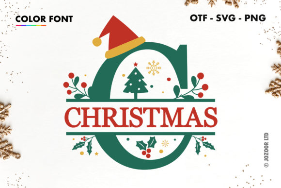 Christmas Split Monogram: A Festive Font for Seasonal Creativity