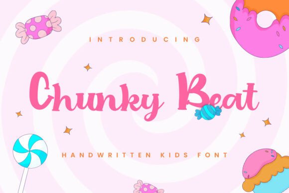 Chunky Beat: A Handwritten Font That Brings Joy to Kids' Projects