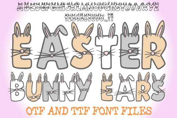 Hop Into Spring Designs: A Closer Look at the Easter Bunny Ears Font