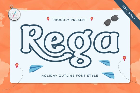 Rega: A Playful Serif with a Double-Line Outline for Bold Design